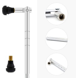 ZHSMS Valve Stem Puller Installer Tool, 5Pcs TR412, 5Pcs TR413, 5Pcs TR414 Tire Snap in Short Rubber Valve Stem, 4 Way Valve Core Remover, Single Head Tire Valve Core Remover Installer Tool(40Pcs)