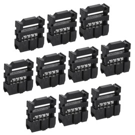 QUARKZMAN 10 Position Female IDC Socket x 10 Pieces Flat Ribbon Cable Connector FC-10P for Circuit Boards, Black