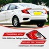 Compatible with Honda 16-21 Civic Sedan Outer Taillight Taillamp Rear