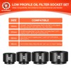 BLACKROBOT 8 Pieces 3/8” Drive Low Profile Oil Filter Socket