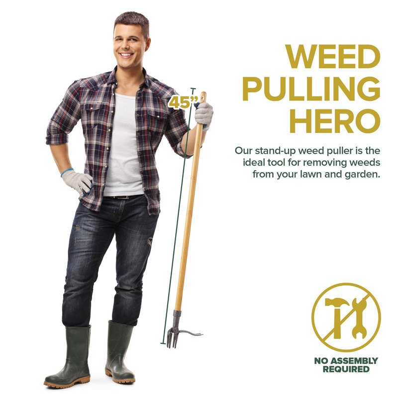 Stock Your Home Stand Up Weed Puller Tool, Heavy Duty