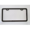 none Plain License Plate Frame - Black Powder Coated Metal
