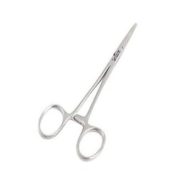 Comdent - Mosquito Hemostat Forceps, 12.5cm, Straight/Curved, Stainless Steel Dog Cat Pet Scissors Ear Hair Clamp Fishing Scissors Tools (Straight 12.5cm)
