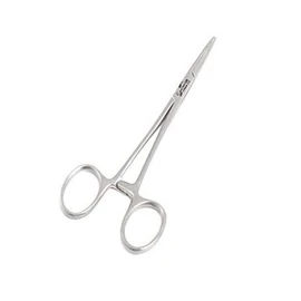 Comdent - Mosquito Hemostat Forceps, 12.5cm, Straight/Curved, Stainless Steel Dog Cat Pet Scissors Ear Hair Clamp Fishing Scissors Tools (Straight 12.5cm)
