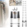 Qimu Aluminum Telescoping Ladder 20 FT Portable Extension Ladder Multi-Purpose