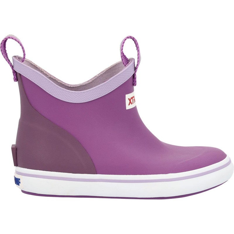 Big Kids Ankle Deck Boot, Purple, Size 3(M)