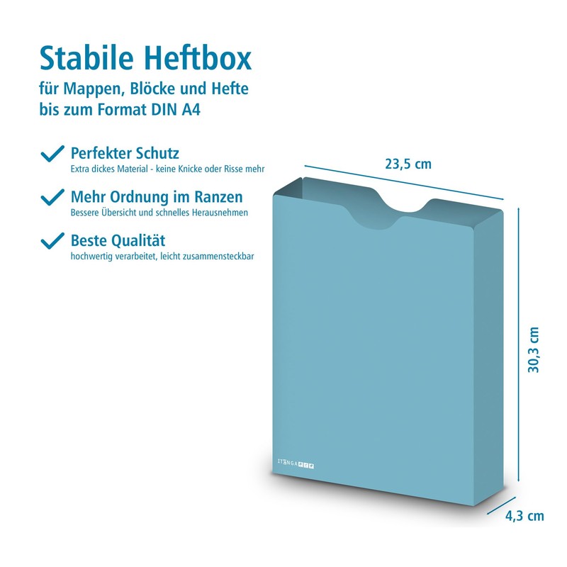 itenga File Box DIN A4 - Storage Box for Notebooks