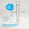 Tuuters 10x PET Plastic Test Tubes with Lid Screw Cap,