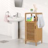 KINBOR BABY Kinborbaby Small Bathroom Storage Cabinet - Bamboo Cabinet,