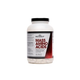 Beverly International Mass Amino Acids, 500 Tabs. Use Pre-Post Workout, with Meals, Essential for Muscle Recovery and Repair. Complete Amino Acid Profile