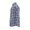 BOCOMAL FR Shirts for Men(Navy/White) Flame Resistant/Fire Retardant Plaid Shirt