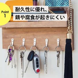 NYANDELMO ND-0046-R06-BK10 Wall Hooks, Antique Hooks, Black, Set of 10 with Screws, High Load Capacity, Wall Storage, Luggage Hanger