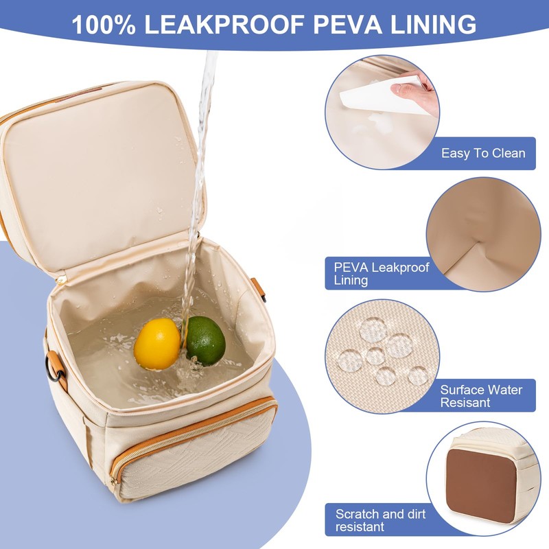 BABEYER Insulated Breastmilk Cooler Bag with Ice Pack - Holds