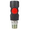 Prevost 1/2" MNPT Truflate Safety Coupling Male Coupler Push Button