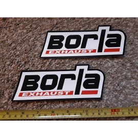 Borla Lot of 2 Classic Borla Exhaust Racing Decals Stickers Nascar NHRA Muffler Car