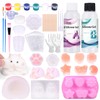 Taba Squishy Kit de juguetes esponjosos, kit de fabricación de esponjosos con relación AB 1:1 gel líquido Squishies, molde para patas para hacer tus propios squishies, paquete de juguetes