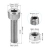 PATIKIL M8x30mm 304 Stainless Steel Hollow Bolt, 3 Set Cylindrical
