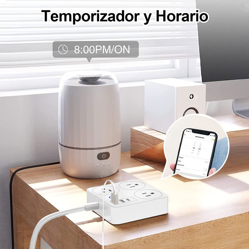 Multicontacto Inteligente con USB, EASYTAO Smart Power Strip, Enchufe Inteligente,