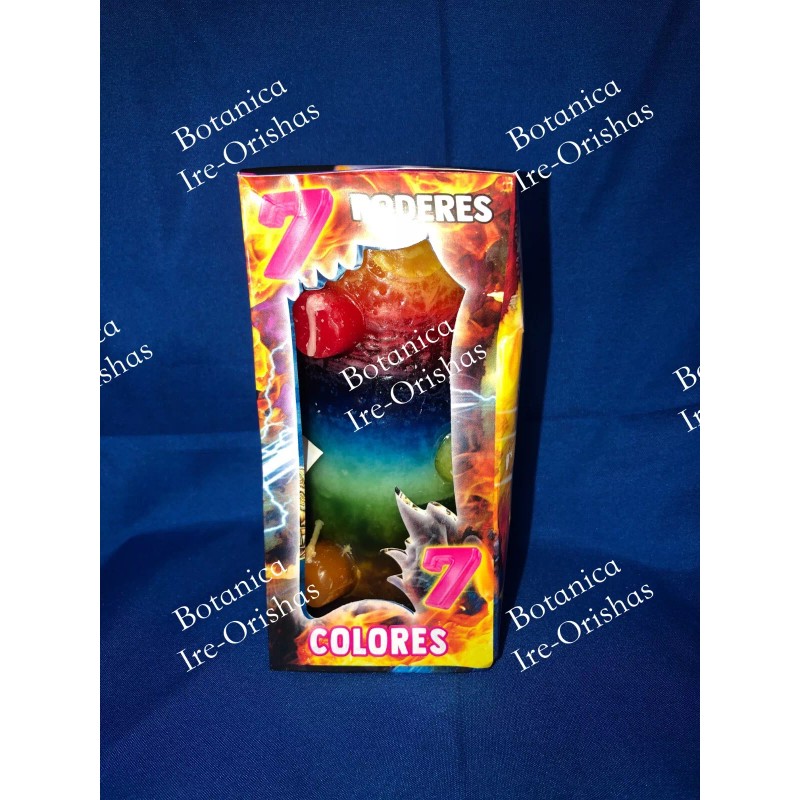 7 Mecha Vela 7 potencia colores 7 Wick Candle religion
