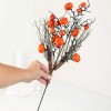 Factory Direct Craft Set of 2 Sparkling Artificial Pumpkin Branch