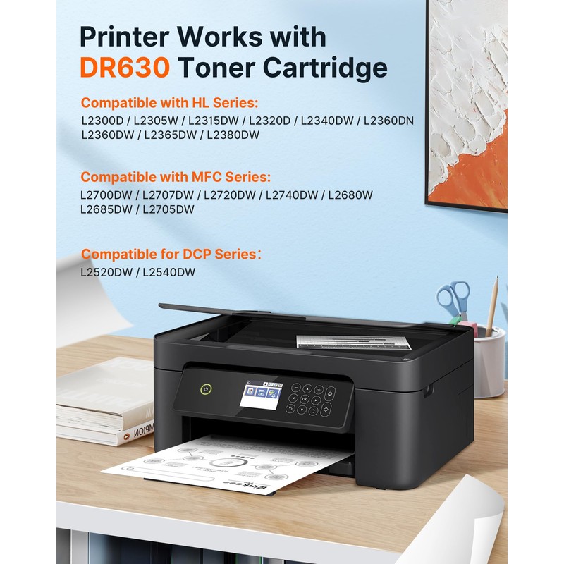 TN660 Toner Cartridge and DR630 Drum Unit Compatibility for Brother