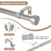 HEI! DEAR 2 Pack Silver Curtain Rods for Windows 28