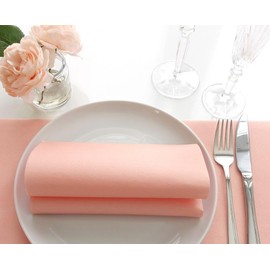 50 Apartina Napkins Fabric-Like Airlaid, Plain, Peach, Size 40 x 40 cm