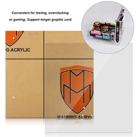 Bewinner Computer Motherboard Acrylic Frame, Transparent Acrylic Overlock Computer Case DIY Base, DIY Holder for ITX Motherboard with Easy Installation / Heat Circulation /