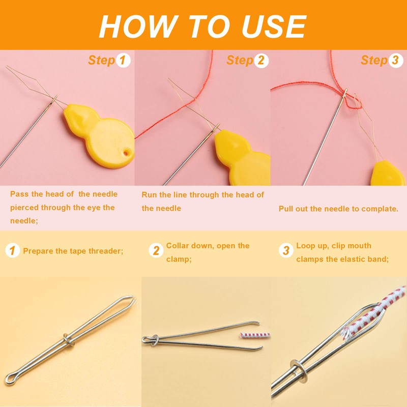 Needle Threaders Kit,32 Pcs Needle Threaders for Hand Sewing Include