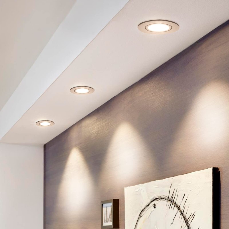 URing LED Recessed Spotlight, Flat, Swivelling, Dimmable, LED Spot with