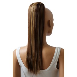 PRETTYSHOP Hairpiece Ponytail Clip on Extension Long hair smooth Heat-Resisting 20"(50cm) brown blond mix 33H27 H157