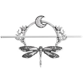 HAQUIL Dragonfly Moon Hairpin Vintage Barrettes for Women Viking Retro Hairpin Jewelry