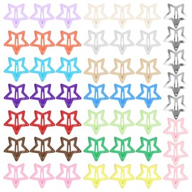 50Pcs Star Hair Clips,Star Clips,Girl Cute Hairs Clip Colorful Kids Hairpin Gifts Children'S Metal Stars Shaped Assorted Barrette Decorative Accessories for Easter,School,Performances,Festivals,Party