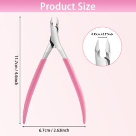 CGBE Professional Cuticle Nippers, Sharp Cuticle Remover, Cuticle Nippers Made of Stainless Steel with Non-Slip Handle, for Precise Removal of Excess Cuticles, Cuticle Scissors for Nail and Toenail