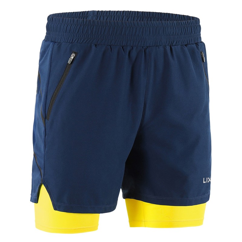 Lixada Men 2 in 1 Running Shorts Quick Drying Breathable