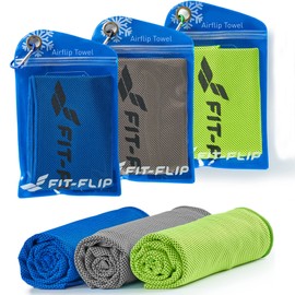 Cooling Hand-towel Set of 3 - For Hiking, Running, Tennis, Travel, multicolour
