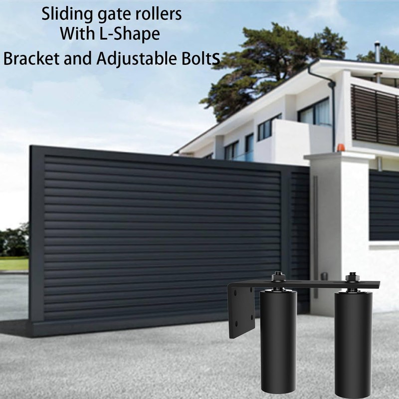 SongYung 6" Gate Roller Guide with L-Bracket, Universal Adjustable Gate