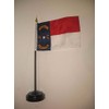 4"x6" North Carolina State Flag Desk Set with Black Base