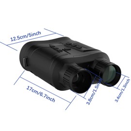 4K Night Vision Goggles Binoculars with Rechargeable Battery and 32GB Card - HD Display for Outdoor Observation, Wildlife Viewing & Camping - Night Vision Binoculars for Men, Black