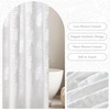 Lameirose White Shower Curtain Lace Shower Curtain Sheer Tufted Tropical