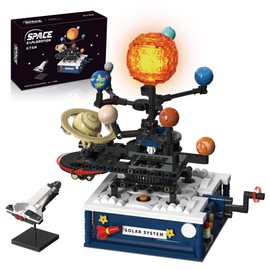 Solar System Building Sets，Compatible with Lego Space, Rotatable Planet Toys for Boys Age 8-12 with 9 Planets & Rocket Sets,Solar System for Kids,Gifts for Boys & Girls Age 8-14 Years Old，775 PCS