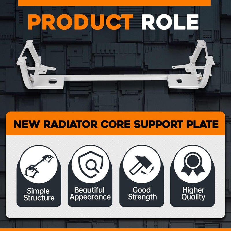 ECOTRIC Lower Radiator Core Support Skid Bar Plate Compatible with