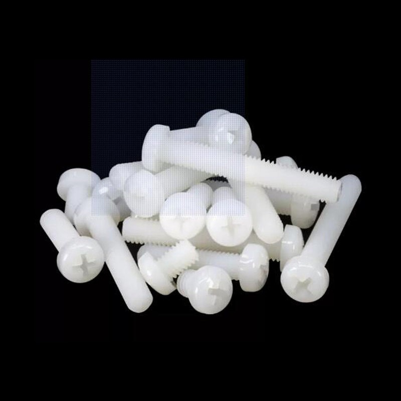 happinesspark Nylon PA66 Plastic White Color Metric Hex Nut M3