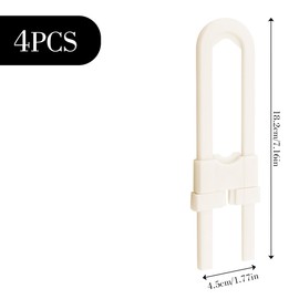 GLADFRESIT Child Safety Cupboard Locks Cabinet Lock Sliding Adjustable U-Shaped Locks Baby Proofing Guards Kit for Cupboard Cabinets Closet