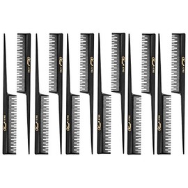 Barber Beauty Hair Krest 4740 8" Rattail Teaser Comb (12 Pack)12 x SB-K4740-BLK
