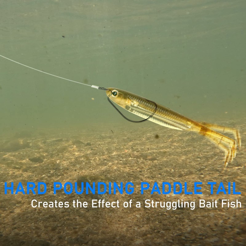 Dr.Fish Paddle Tail Swimbaits, Soft Lures for Bass Fishing, Soft