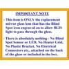 New Replacement Blind Spot Mirror Glass with Full Size Adhesive