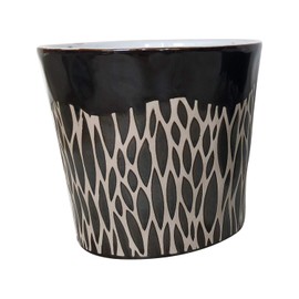 Blue Sky Ceramic D'Angelo 6.5" Flower Pot, Multi Color