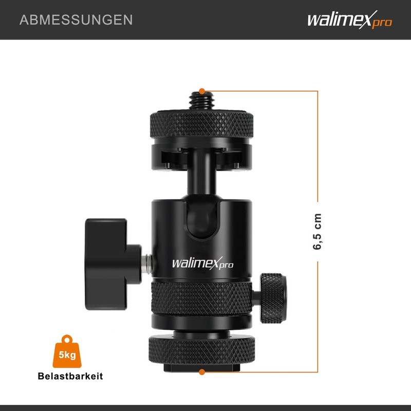 Walimex Pro Multi Mini Ball Head with Hot Shoe and