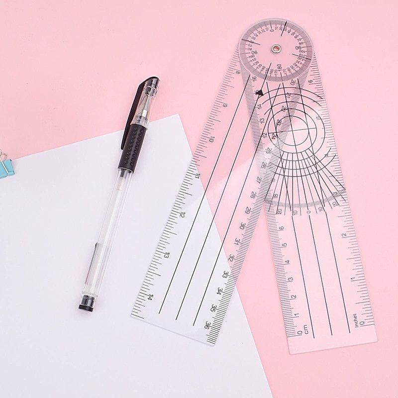 3 Pieces Angle Finder Rulers Goniometer 360 Degree Angle Protractor